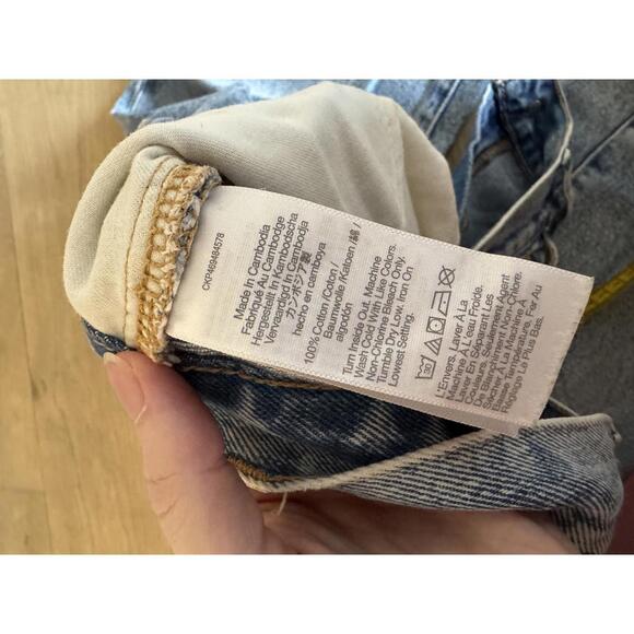 Madewell Baggy Straight Jeans - Light Blue Wash - W24 L30 - Picture 9 of 9